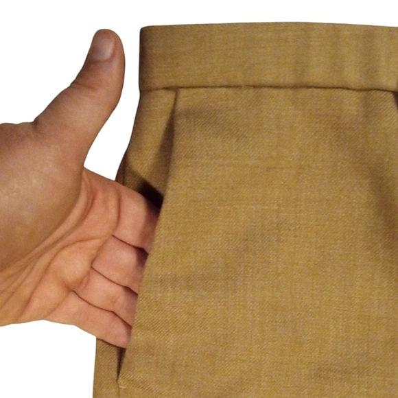 Pendleton Camel Virgin Wool Dress Slacks Pockets Career Office Size 14 - Picture 4 of 11
